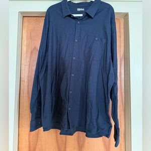 Navy Blue Flannel Long Sleeve